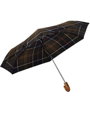 Barbour Tartan Mini Umbrella - Black