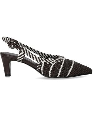 Strategia Woven Slingback Pump - Black