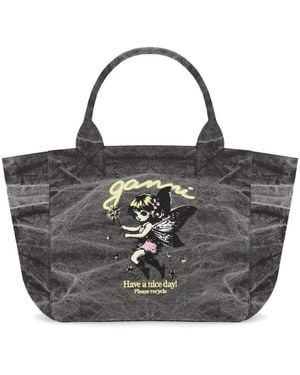 Ganni Shopping Bag - Black