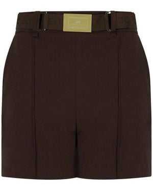 Elisabetta Franchi Belted Shorts - Black