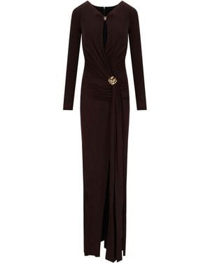 Elisabetta Franchi Carpet Dark Chocolate Dress - Black