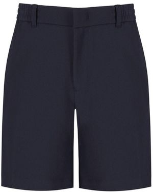 Emporio Armani Gerippte bermudashorts - Blau