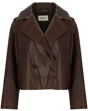 Weekend by Maxmara Felino Leather Jacket - Brown