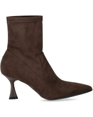 Sergio Levantesi Janet Dark Heeled Ankle Boot - Brown