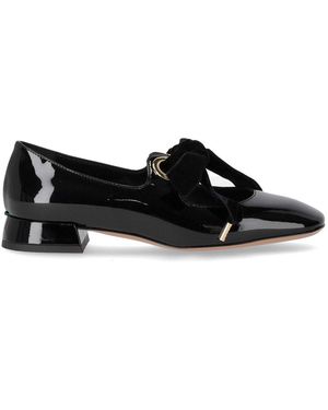 A.Bocca Mary Jane Ballet Flat With Bow - Black