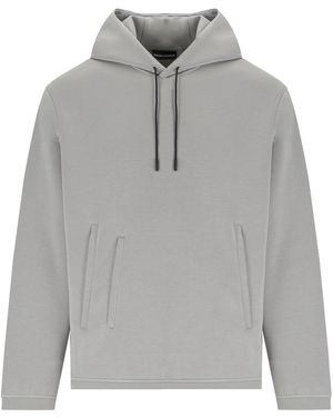 Emporio Armani Felpa Con Cappuccio Grigia - Grigio