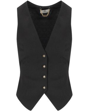 Elisabetta Franchi Vest - Black