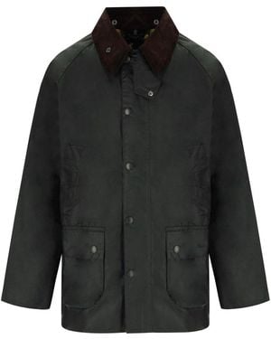 Barbour Bedale Wax Sage Jacket - Black