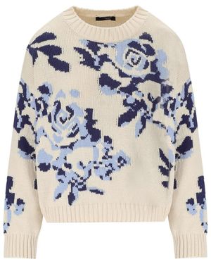 Weekend by Maxmara Fabian Ivory Crewneck Jumper - Blau