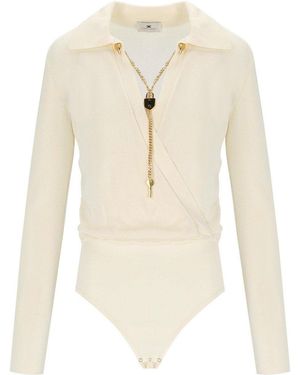 Elisabetta Franchi Body Burro - Bianco
