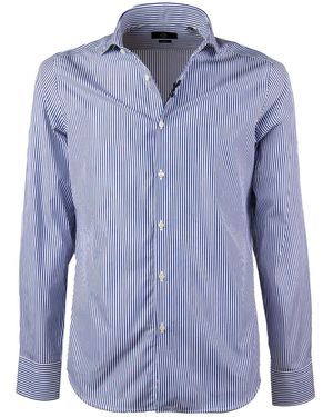 GMF 965 Weiss gestreiftes hemd - Blau