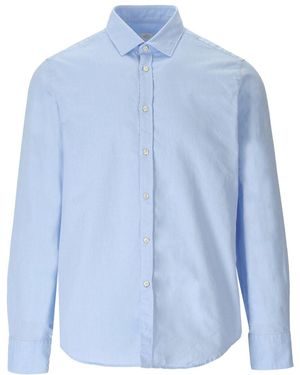GMF 965 Katoen Pique Overhemd - Blauw