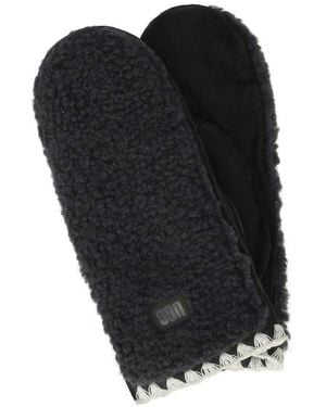 UGG Fluff Schwarze Handschuhe Ohne Finger