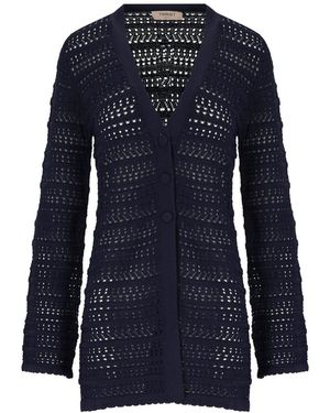 Twinset Er strick-cardigan - Blau