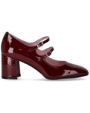 CAREL PARIS Mary Jane Alice Burgundy Pump - Red