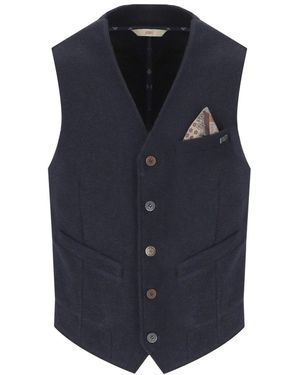 Bob Gilet À Simple Boutonnage Drug Nuit - Bleu