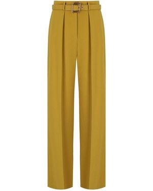 Elisabetta Franchi Curry Broek Met Riem - Geel
