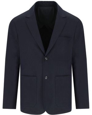 Emporio Armani Single-Breasted Jacket - Blue