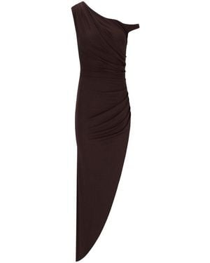 Elisabetta Franchi Dark Chocolate Jewel Dress - Brown