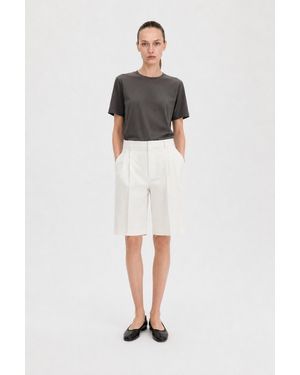 Filippa K Relaxed Pinstripe Shorts - White