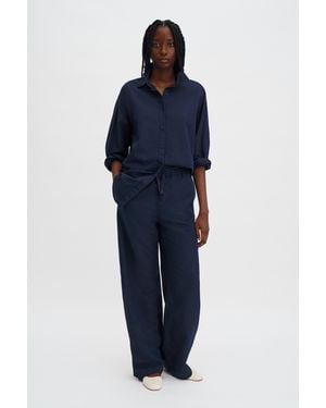 Filippa K Gillian Linen Pants - Blue