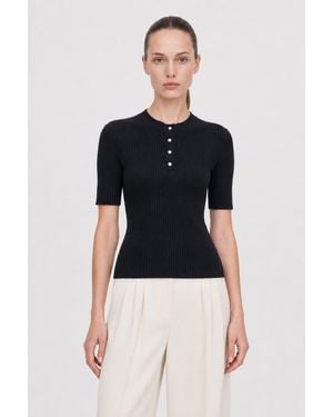 Filippa K Buttoned Knit Top - Blue