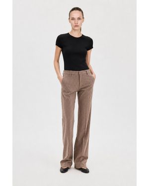 Filippa K Bootcut Check Pants - Brown