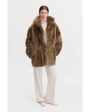 Filippa K Shearling Coat - Multicolour
