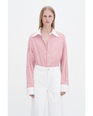 Filippa K Striped Cotton Shirt - Pink