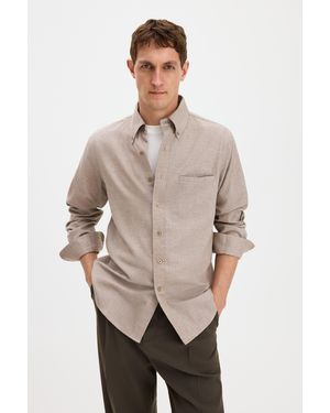 Filippa K Zack Flannel Shirt - Natural
