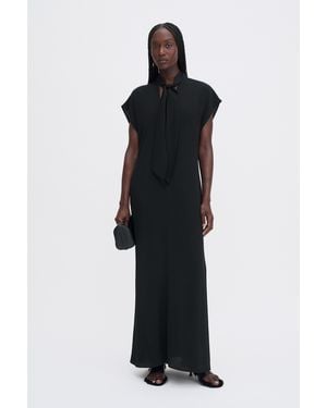 Filippa K Long Tie-Neck Dress - Black