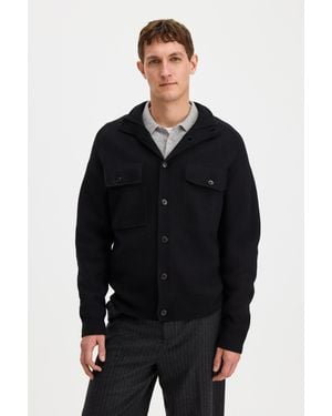 Filippa K Felted Knit Overshirt - Black