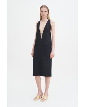 Filippa K Tailored Wool V-Neck Dress - Black