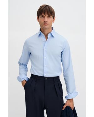 Filippa K Slim Washed Cotton Shirt - Blue