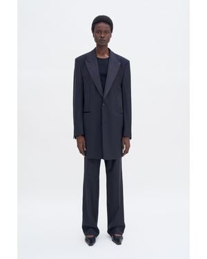 Filippa K Wool Tuxedo Blazer Coat - Blue