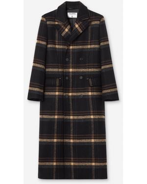 Filippa K Damian Check Wool Coat - Black