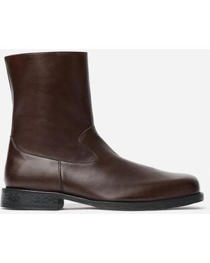 Filippa K Leather Ankle Boot - Brown