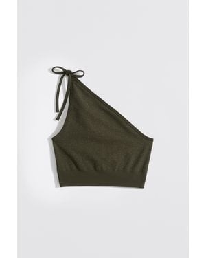 Filippa K Asymmetric Lurex Top - Green