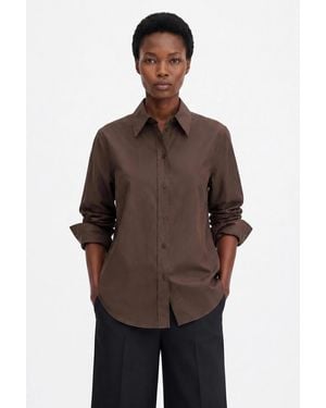 Filippa K Classic Poplin Shirt - Brown