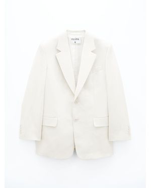 Filippa K Tailored Pinstripe Blazer - White