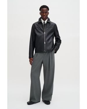 Filippa K Leather Coach Jacket - Black