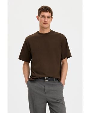 Filippa K Heavy Crewneck Tee - Brown