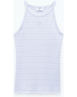 Filippa K Striped Tank - White