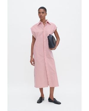Filippa K Cotton Poplin Shirt Dress - Pink