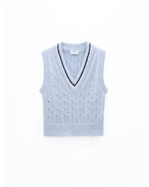 Filippa K Braided Mohair Vest - Blue