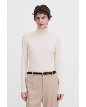 Filippa K Rib Turtleneck Top - Natural