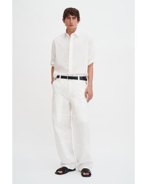 Filippa K Washed Cotton Cargo Trousers - White