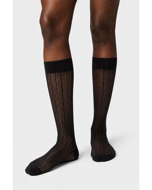 Filippa K Astrid Net Knee-Highs - Black
