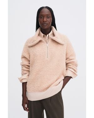 Filippa K Fluffy Half Zip Jumper - Natural