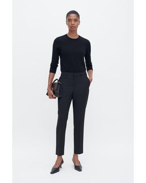 Filippa K Emma Cropped Cool Wool Trouser - Black